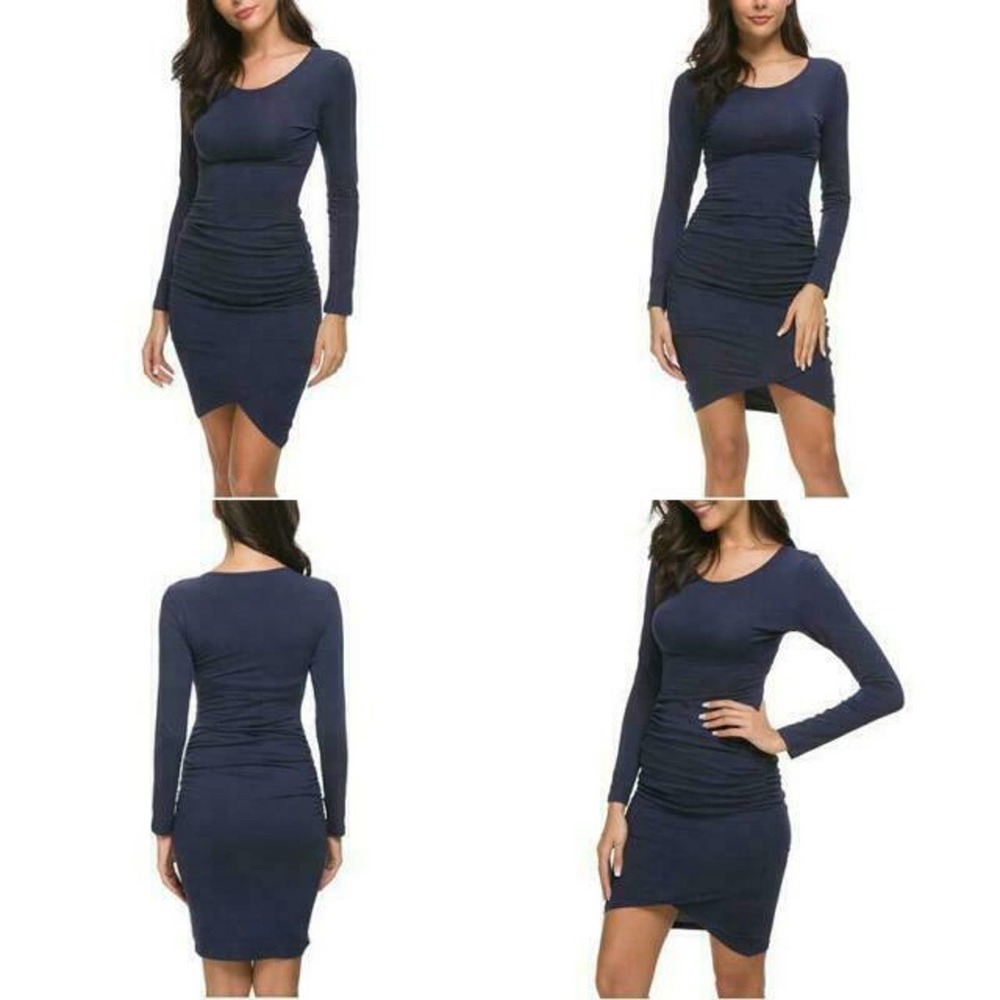 Missufe Women's Ruched Bodycon Size S - Picture 3 of 3